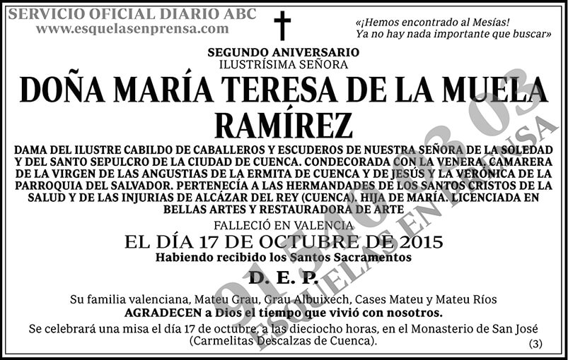 María Teresa de la Muela Ramírez
